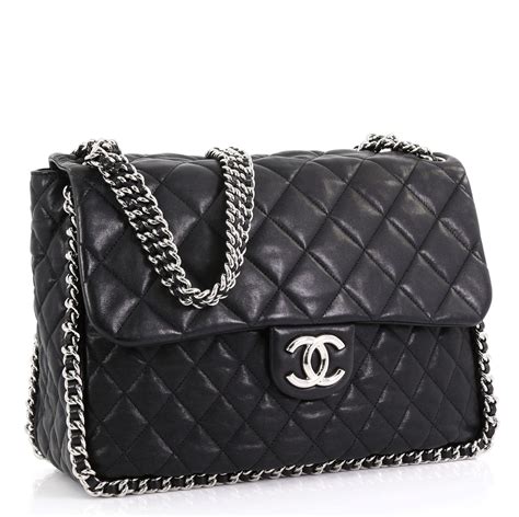 chanel quilted chain bag|chanel handbags with chain straps.